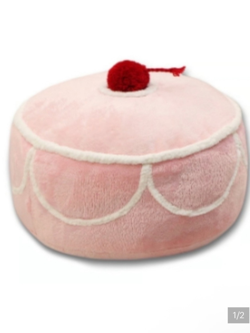 Target Pink Plush Cake Toy with Red Pom